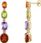 Boucles d'oreilles multi-pierres précieuses