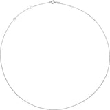 14K White Gold 1 mm Adjustable Diamond-Cut Cable 16-18" Chain