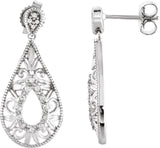 Boucles d'oreilles en filigrane ornées