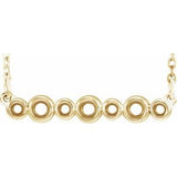 Monture de collier sertie clos en or jaune 14 carats, 16-18 pouces
