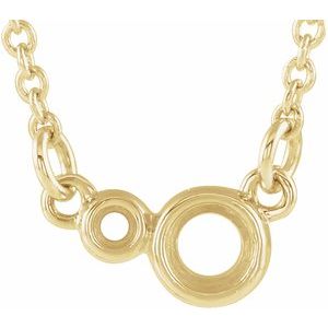 Monture de collier 18 pouces avec diamant rond de 3 mm en or jaune 14 carats serti clos et accentué