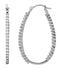 Boucles d'oreilles créoles en U à l'intérieur et à l'extérieur