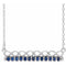 Collier en argent sterling et saphir bleu naturel, inspiré de l'infini, de 40 cm (16 pouces).