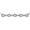 Centre de collier en or blanc 18 carats, serti clos rond de 2 mm, barrette