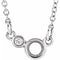 Collier semi-serti en platine, 45,7 cm (18 pouces), serti de diamants naturels ronds de 3 mm (0,02 carat au total).