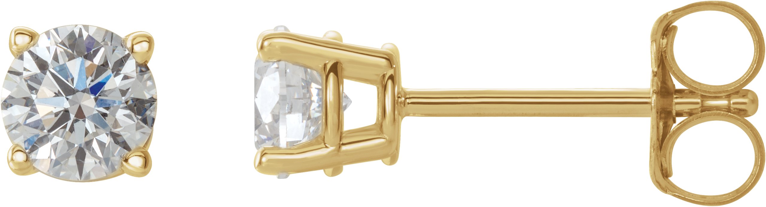 14K Yellow Gold 1/2 CTW Natural Diamond Earrings