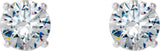 14K White Gold 1 CTW Lab-Grown Diamond 4-Prong Stud Earrings