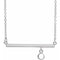 Monture de collier en argent sterling sertie de diamants ronds de 3 mm et de 40,6 cm (16 pouces)