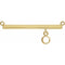 Centre de collier en or jaune 14 carats, barre ronde de 3 mm sertie clos