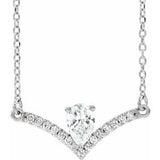 Collier en platine serti de diamants naturels (3/8 carat au total) de 45,7 cm (18 pouces).