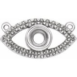 Collier œil protecteur orné de détails blancs 18 carats