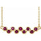 Collier avec rubis naturel jaune 14 carats serti clos, barrette de 40 à 45 cm (16 à 18 pouces).