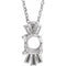 Monture de collier ronde en argent sterling de 6 mm