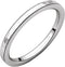 14K White Gold 2 mm Milgrain Edge Comfort-Fit Flat Band Size 7