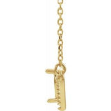 Monture de collier en V de 16 pouces avec accents jaune 14 carats