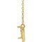 Monture de collier en V de 16 pouces avec accents jaune 14 carats