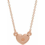 Monture de collier en forme de cœur rose 14 carats de 40 cm (16 pouces)