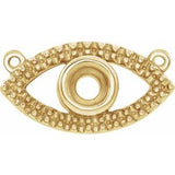 Collier œil protecteur orné d'un diamant jaune 14 carats