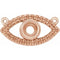 Collier œil protecteur orné d'une rose 14 carats