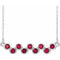 Collier avec rubis naturel blanc 14 carats serti clos, barrette de 40 à 45 cm (16 à 18 pouces).