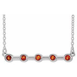 Collier avec citrine naturelle blanche 14 carats sertie clos, 45,7 cm (18 pouces)