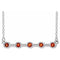 Collier en argent sterling serti clos de citrine naturelle, 45,7 cm (18 pouces).