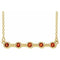 Collier avec citrine naturelle jaune 14 carats sertie clos, barrette de 40 cm (16 pouces).