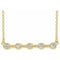 Collier de 45,7 cm (18 pouces) en or jaune 14 carats serti clos de diamants naturels (0,075 carat au total)