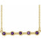 Collier avec barrette sertie d'améthyste naturelle jaune 14 carats, 45,7 cm (18 pouces).