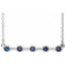 Collier en platine serti clos d'alexandrite naturelle, 45,7 cm (18 pouces).