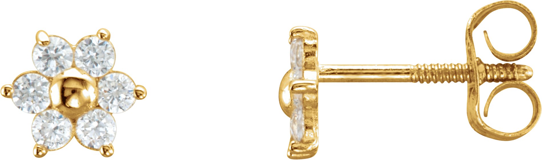 Boucles d'oreilles fleuries pour jeunes