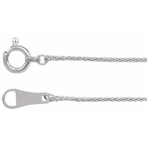 Chaîne en blé platine de 0,8 mm