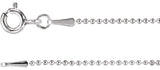 Sterling Silver 1 mm Hollow Bead 20" Chain