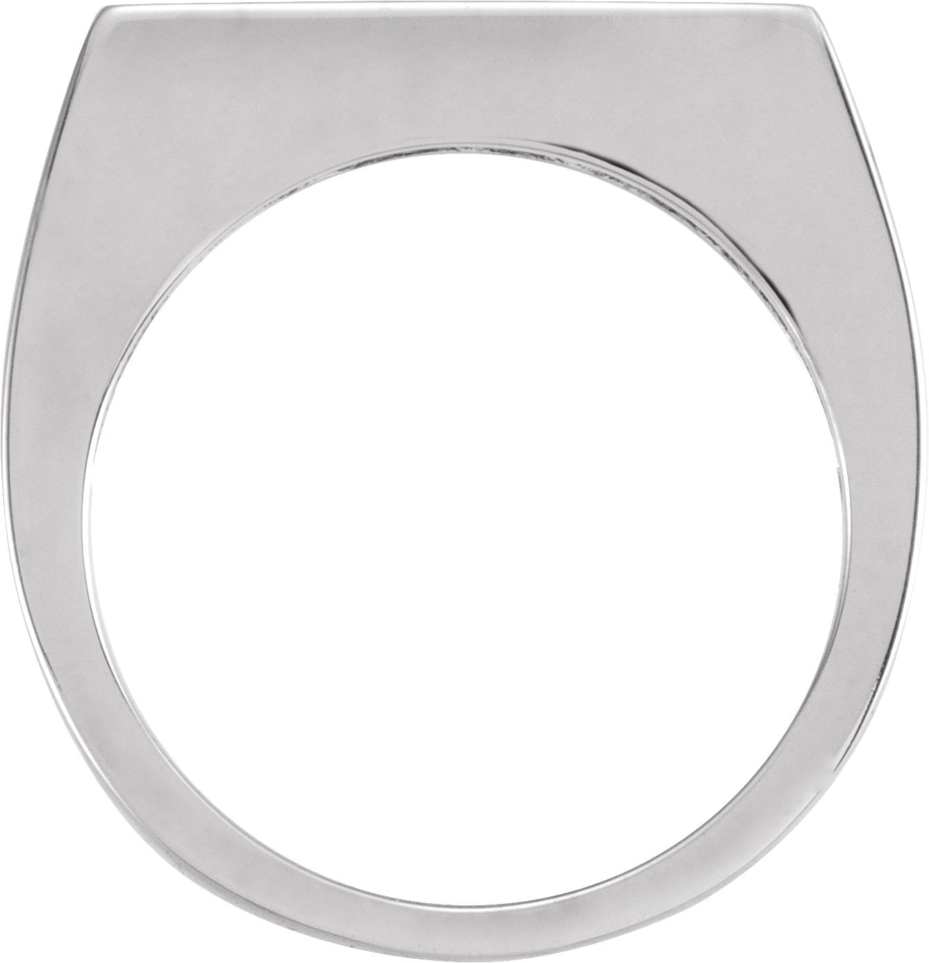 14K White Gold 3 mm Engravable Stackable Ring