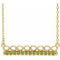 Collier barre 18 pouces en péridot naturel jaune 14 carats, inspiré de l'infini
