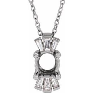 Collier en argent sterling serti de diamants naturels ronds de 6 mm (0,26 carat au total), longueur 40-45 cm (16-18 pouces).