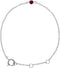 14K White Gold Imitation Mozambique Garnet Youth Birthstone 4 1/2-5 1/2