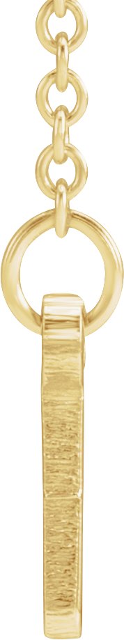 14K Yellow Gold Be Posh® Engravable Bar 19 1/2" Necklace
