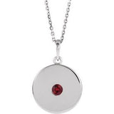 Collier avec disque de rubis blanc 14 carats cultivé en laboratoire, 40-45 cm