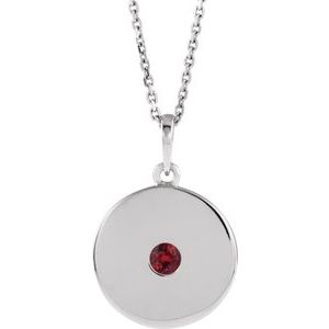 Collier avec disque de rubis blanc 14 carats cultivé en laboratoire, 40-45 cm
