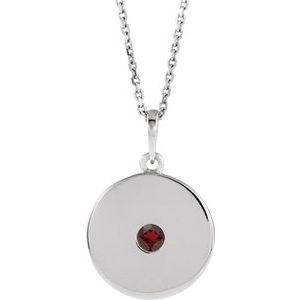 Collier avec disque en grenat naturel blanc du Mozambique 14 carats, 40-45 cm