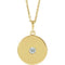 Collier en or jaune 14 carats serti d'un diamant naturel de 0,10 carat (16-18 pouces)