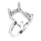 Bague en or 18 carats avec monture en émeraude blanche 14x10 mm
