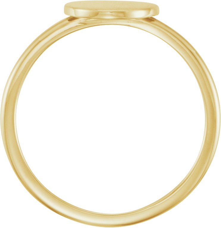 14K Yellow Gold Be Posh® Engravable Signet Ring