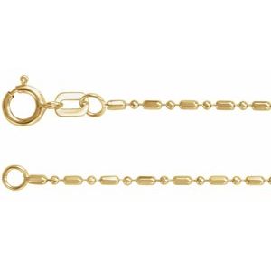 Chaîne à billes 14K 1,15 mm