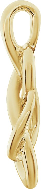 14K Yellow Gold Teardrop Knot Pendant