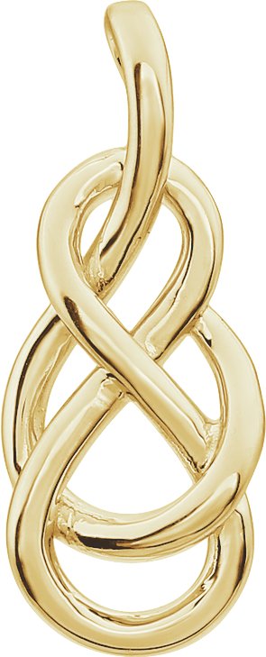 14K Yellow Gold Teardrop Knot Pendant