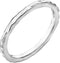 14K White Gold 1.6 mm Hammered Stackable Ring Size 7