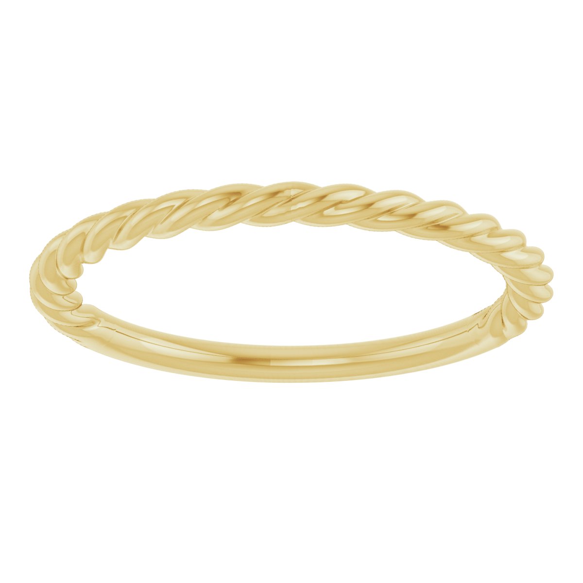 14K Yellow Gold 1.7 mm Rope Band Size 7