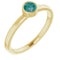 Bague en alexandrite de laboratoire jaune 14 carats de 4 mm
